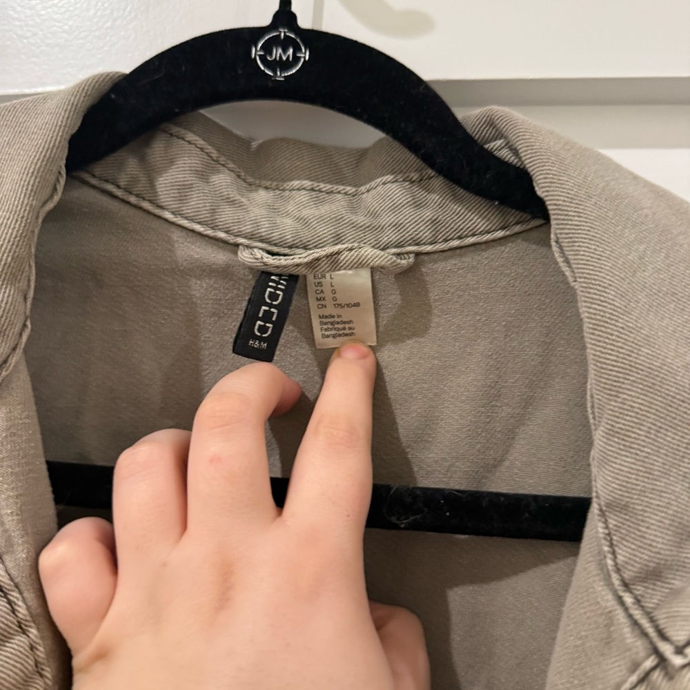 Green Denim Utility Jacket / Shacket - Picture 2 of 3